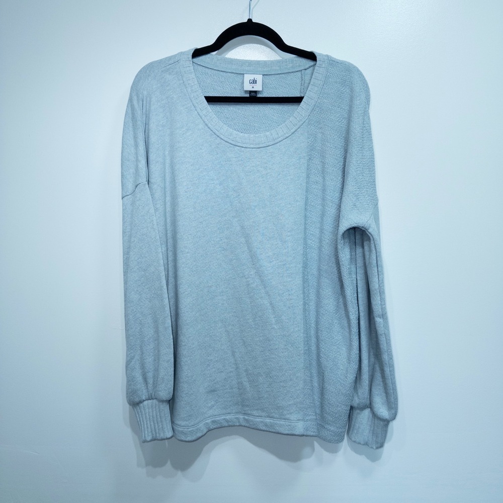 CAbi Chambray Blue‎ Wind Down Sweater Top Size Medium